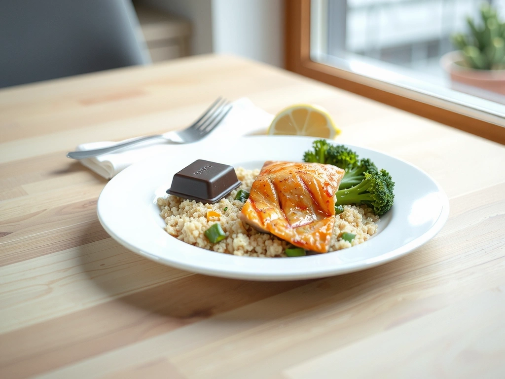 Assiette équilibrée symbole du changement